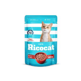 Ricocat Trocitos en Salsa para Gatos Adultos Sabor Salmón