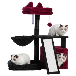 Rascador Torre con Hamaca + Condominios para Gatos 70x53x82 Cm