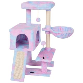 Rascador Arcoíris con Condominio + Hamaca para Gatos 41x36x88 Cm