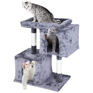 Rascador Doble Condominio para Gatos 58x53x79 Cm