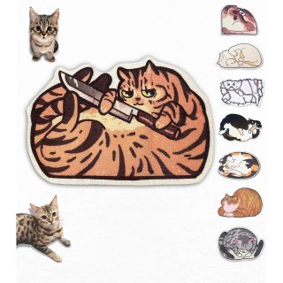 Alfombra Atrapa Arena para Gatos con Formas 75×50 Cm