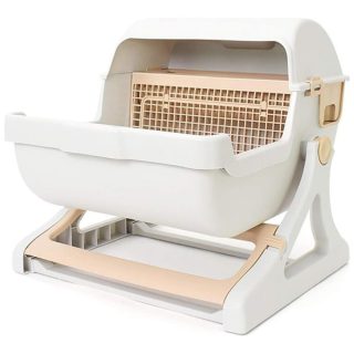 Caja de Arena Semiautomático Grande para Gatos 50x46x43 Cm