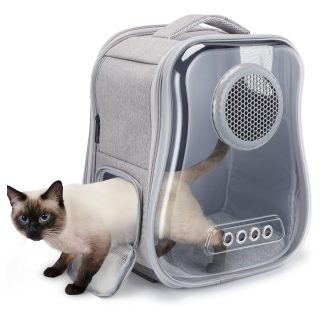 Mochila Transportadora para Gatos Plegable y Transparente (35x24x40 cm)