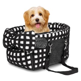 Asiento de Auto Elegante para Mascotas Pequeñas (45x25x21 cm)