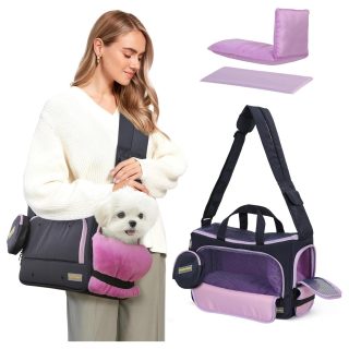 Bolso Transportador Acolchada Ajustable para Mascotas (40x15x25 cm)