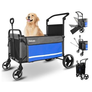 Coche Corral para Perros Grandes con Rampa de Acceso (127x67x96 cm)