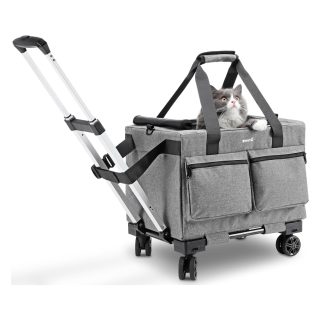 Transportador con Ruedas para Mascotas Pequeñas (44x29x30 cm)