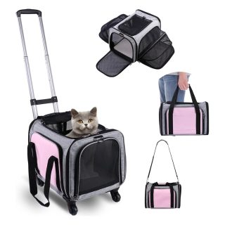 Transportador Expandible con Ruedas para Mascotas (44x33x30 cm)