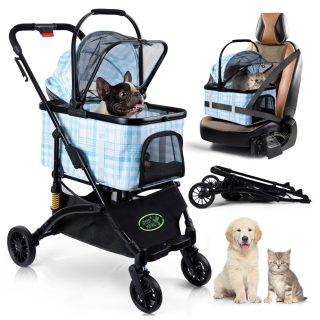 Coche Plegable para Mascotas – Canasta Desmontable (78x47x105 cm)