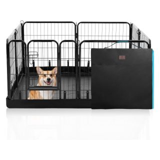 Corral de Metal para Perros y Gatos – Piso Impermeable