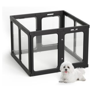 Corral de Acrílico para Perros y Gatos – Con Puerta de Acceso