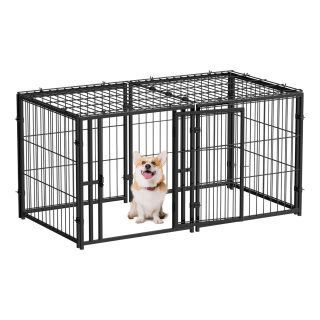 Jaula de Metal Grande para Perros y Gatos – 121x63x60 cm