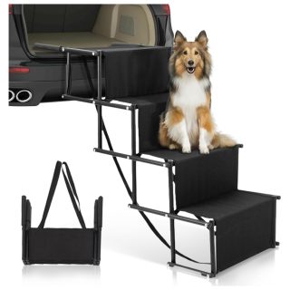 Escalera Plegable para Perros – Autos Camionetas Soporta 90 kg 139x42x66 cm
