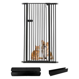 Valla de Plástico Extra Alta para Mascotas con Cierre de Puerta Automático 154 cm Alto