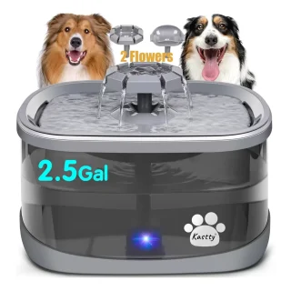 Fuente de Agua para Mascotas 2.5 L – 3 Modos de Flujo e Indicador LED Inteligente