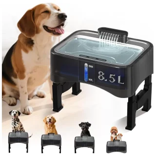 Fuente de Agua para Mascotas Elevada y Ajustable (4 Alturas) – 8.5 L