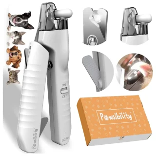 Cortauñas Profesional con Luz LED para Perros y Gatos – Recargable y Seguro