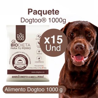 Paquete Biodieta Dogtoo 1000 g. x 15 unidades