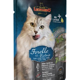 LEONARDO FORELLE SACHET 85G (TRUCHA Y MENTA DE GATO)