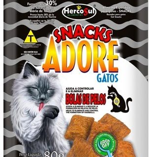 Adore  Snacks Gatos  Adultos Pelos Largos 80g