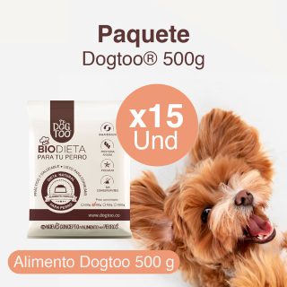 Paquete Biodieta Dogtoo 500 g. x 15 unidades