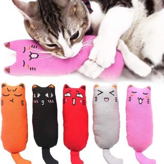 5 Piezas de Juguetes Peluches para Gatos Masticables