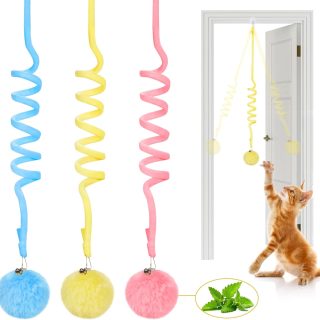 Juguete Retráctil 3 Bolas Colgantes con Campana para Gatos