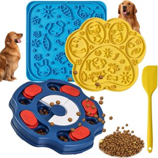Comedero Lento + 2 Tapete Lamedor para Perros