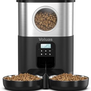 Robot Dispensador Doble Automático 5 L para Mascotas