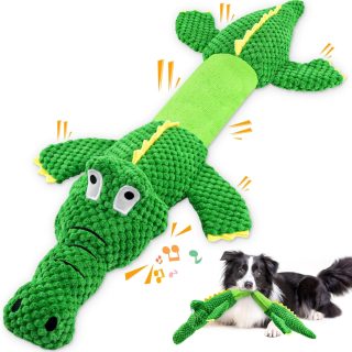 Peluche Cocodrilo Chirriante Masticable para Perros de 60 Cm