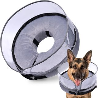 Collar Isabelino Inflable con Protector para Perros Grandes XL