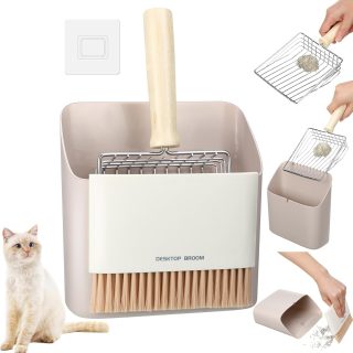 Kit de Recogedor de Arena para Gatos Escoba y Recogedor + Pala