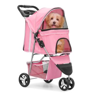 Coche de Seguridad Impermeable con 3 Ruedas para Mascotas