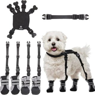 Botas con Tirantes Ajustables Impermeable para Perros