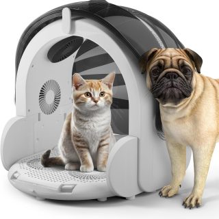 Caja Secador de Pelo para Mascotas Pequeñas 60x47x44 Cm