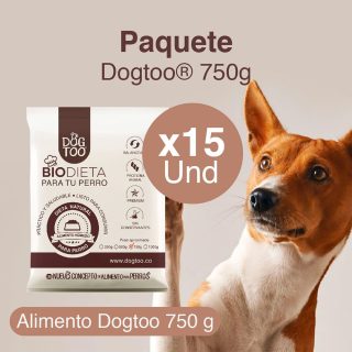 Paquete Biodieta Dogtoo 750 g. x 15 unidades