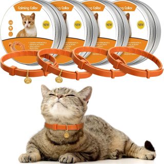 4 Collares Calmantes para Gatos con Aroma Lavanda