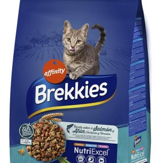 Brekkies Pienso para Gatos con Salmón, Atún y Verduras 3,5kg