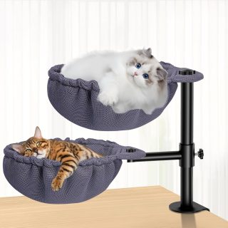 Doble Cama de Escritorio para Gatos Soporte Hasta 8-7 Kg
