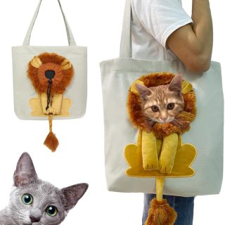 Bolsa de Hombro Transportadora para Mascotas Leon 40×44 Cm