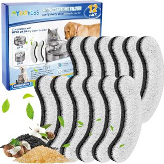 Pack 12 Filtros de Agua para Fuente Electrica para Mascotas