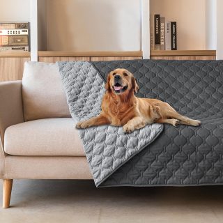 Funda de Cama 100% Impermeable de Doble Cara para Perros 132×208 Cm