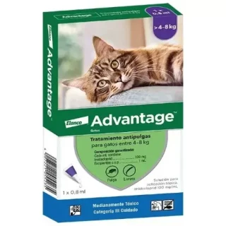 Advantage Gatos (Hasta 4 kg) | Tratamiento Antipulgas Tópico con Imidacloprid