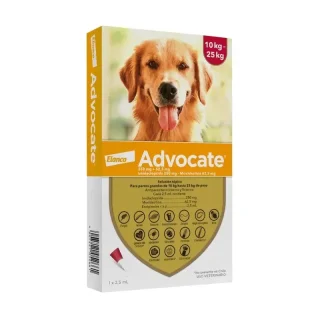 Advocate Pipeta para Perros (10 – 25 kg) | Antiparasitario Interno y Externo Mensual