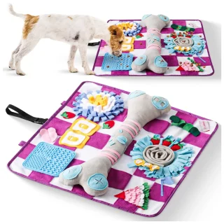 Tapete de Olfateo y Lamer para Perros Grandes | Alfombrilla de Enriquecimiento Mental y Antiestrés de 60×60 Cm