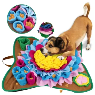 Alfombrilla de Olfateo para Perros | Juguete Interactivo para el Aburrimiento y Antiestrés de 55×55 Cm