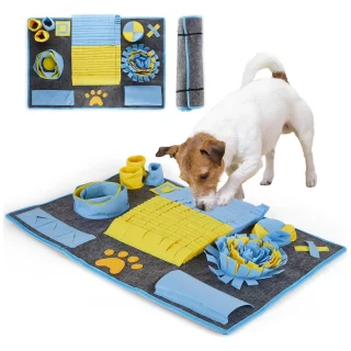 Alfombrilla de Olfateo para Perros | Tapete de Enriquecimiento Mental y Antiestrés de 63×43 Cm