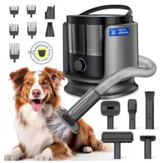 Aspiradora de Pelo Silenciosa para Mascotas – Potente 10000 Kpa con Kit de Aseo Profesional