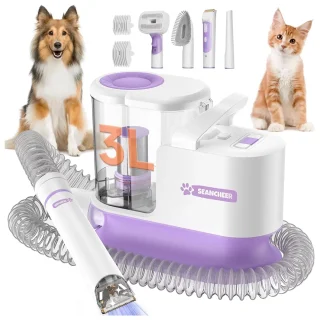 Aspiradora de Pelo para Mascotas – Silenciosa, Kit de Aseo 5 en 1 y Potente 10000 Pa