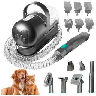 Aspiradora de Pelo para Perros y Gatos – Kit de Aseo 7 en 1 con Cortapelos Profesional
